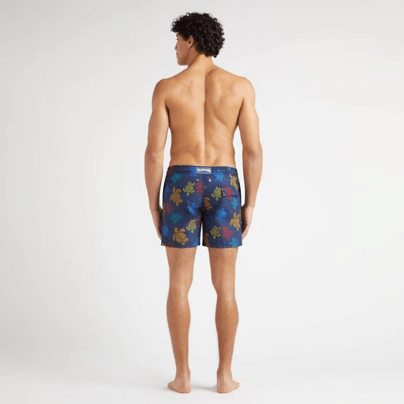 Men Swim Shorts Ronde Des Tortues Tricolor/Navy Blue