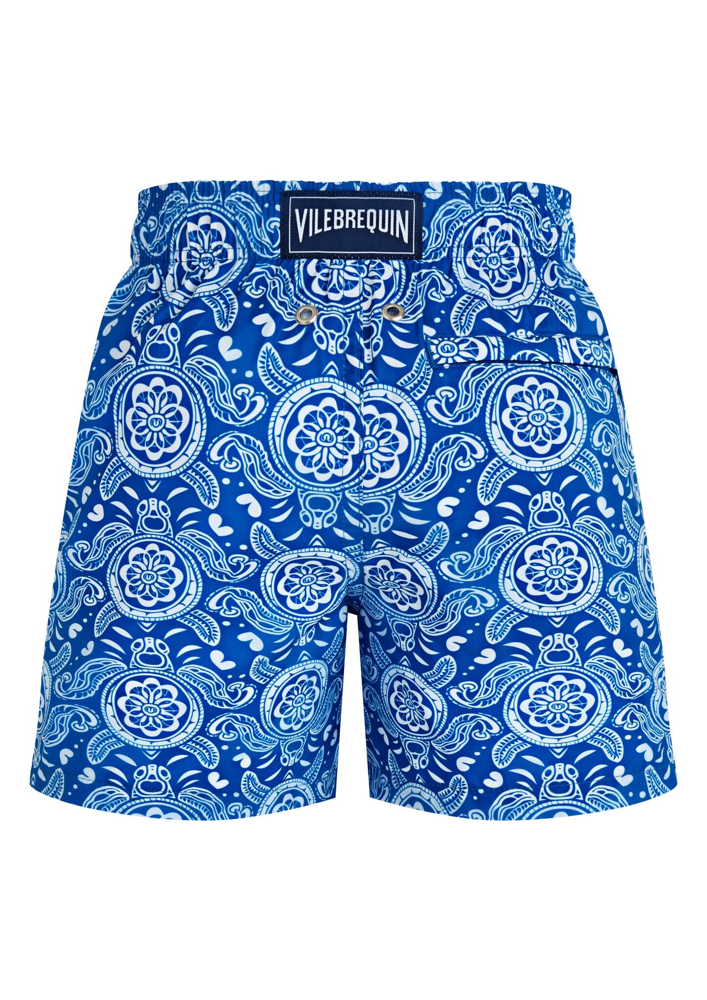 Men Ultra-Light and packable Swim Shorts Tribal Turtles