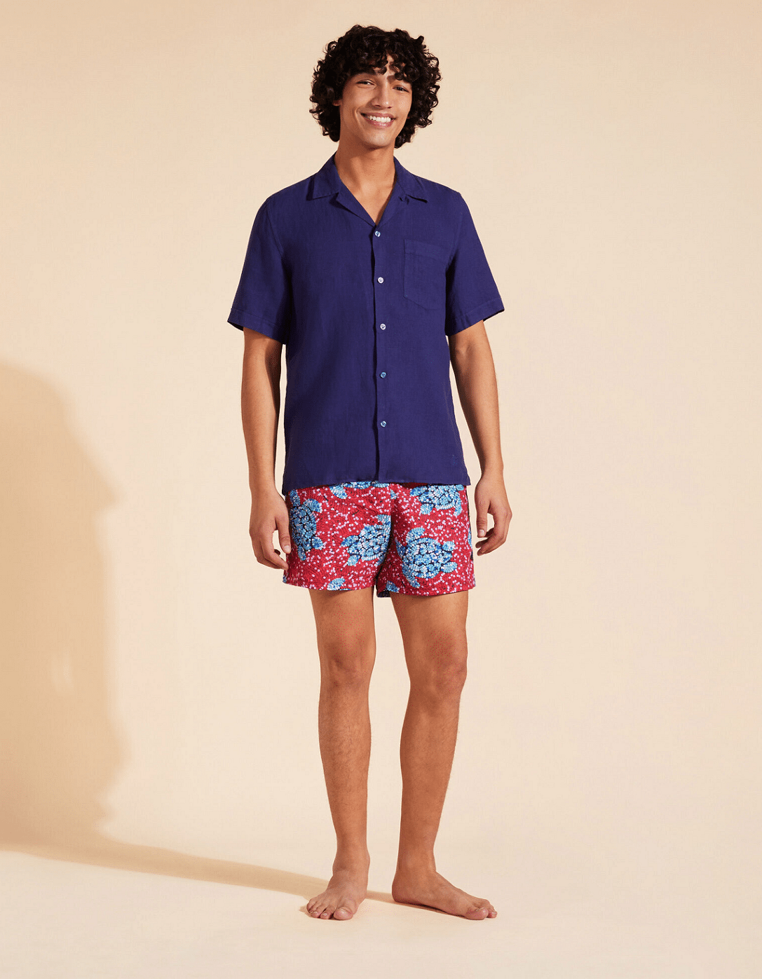 Charli Linen Short Sleeve Shirt Midnight Blue - Shirt