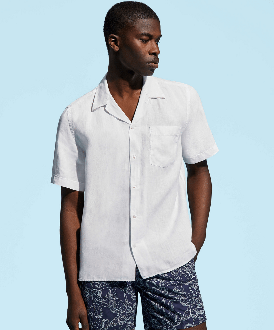 Charli Linen Short Sleeve Shirt White - Shirt