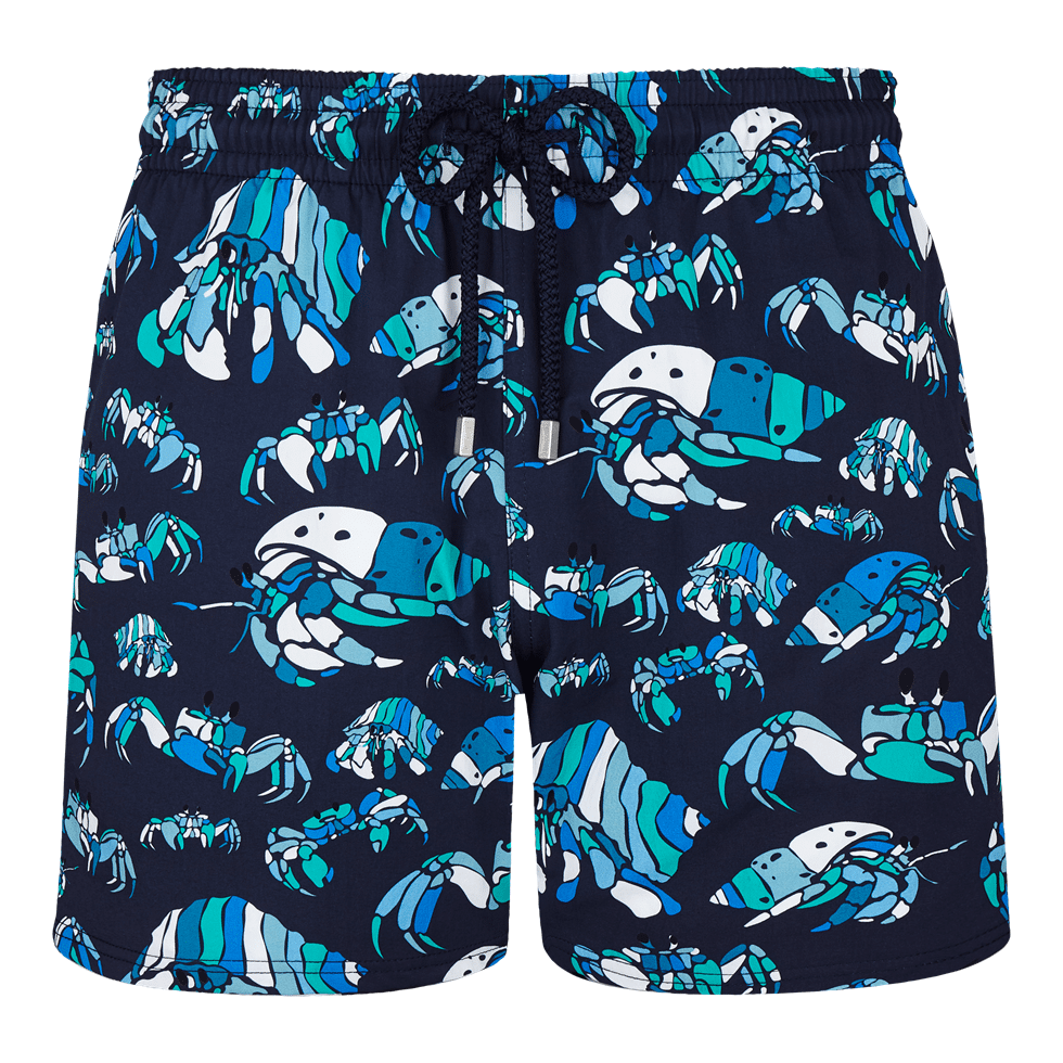 Men Stretch Swim Shorts Hermit Crabs - Men’s Swim Shorts