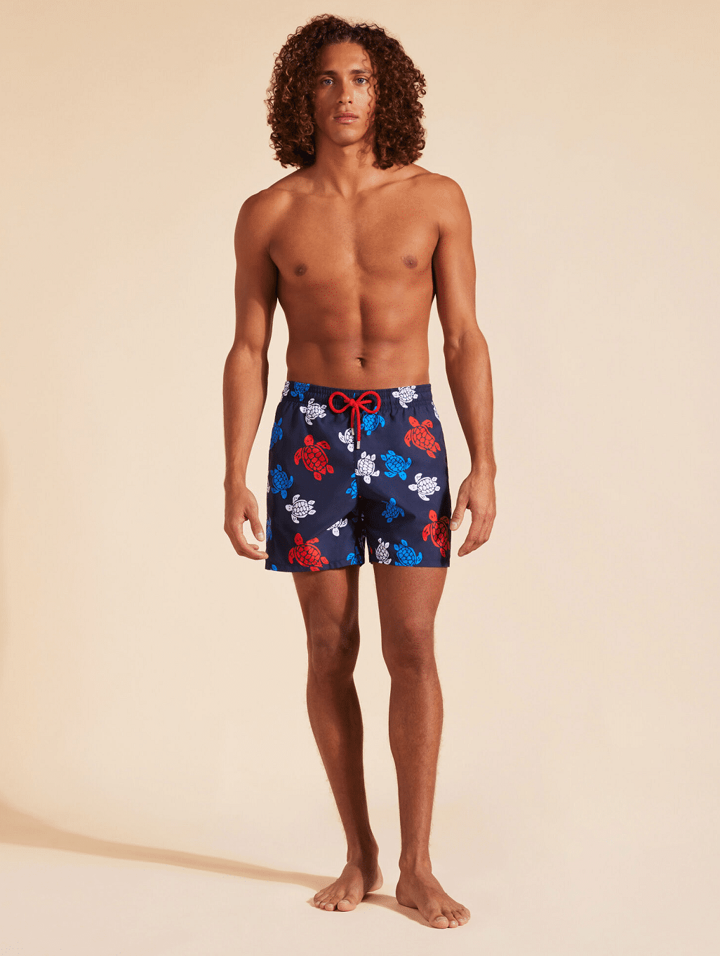Men Swim Shorts Tortues Navy Blue - Men’s Swim Shorts