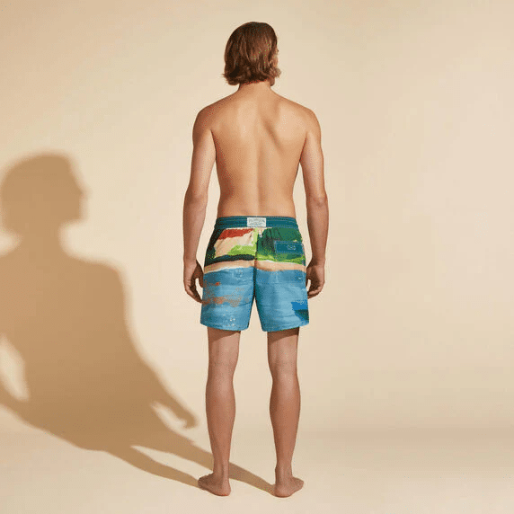 Men Swim Shorts Highsnobeity Chambray Blue - Men’s Swim Shorts
