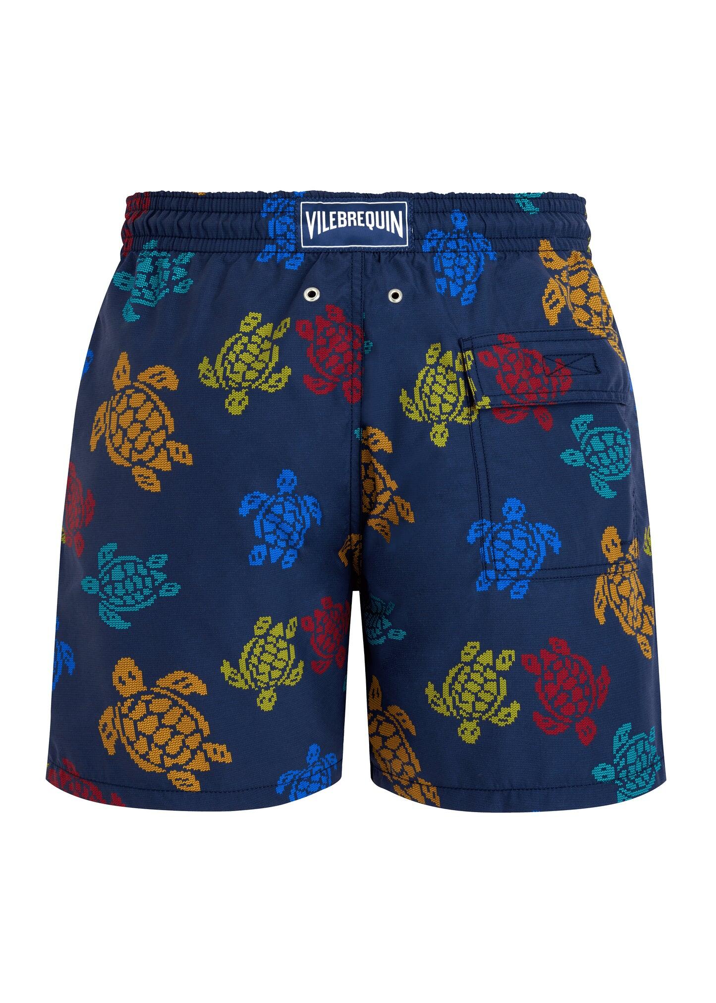 Men Swim Shorts Ronde Des Tortues Tricolor/Navy Blue