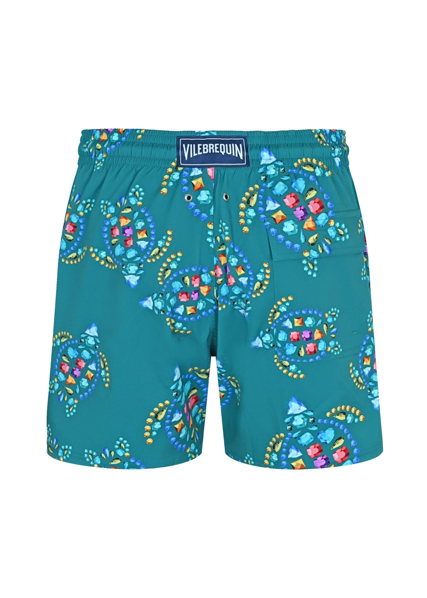 Men Swim Shorts Vendome Turtle Fanfare Green - Men’s Swim Shorts