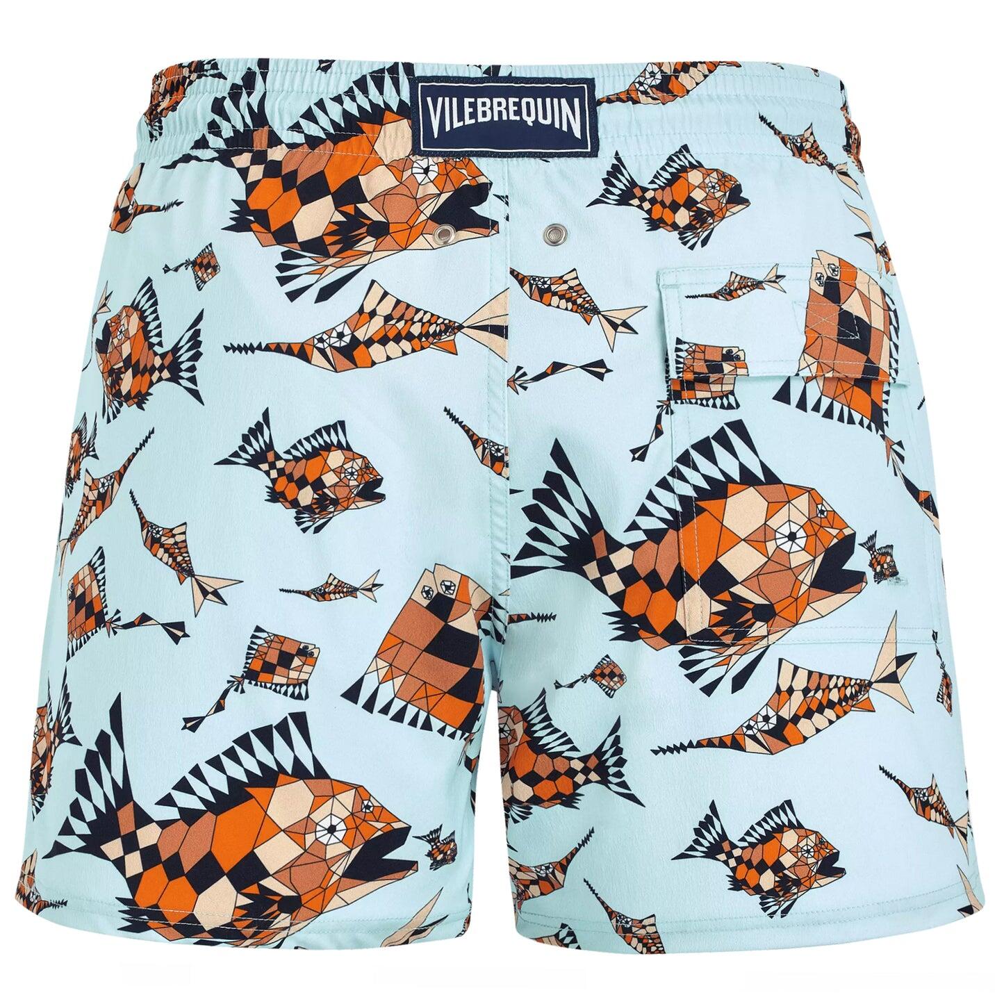 Men Stretch Swim Shorts Vatel Thalassa Blue - Men’s Swim Shorts