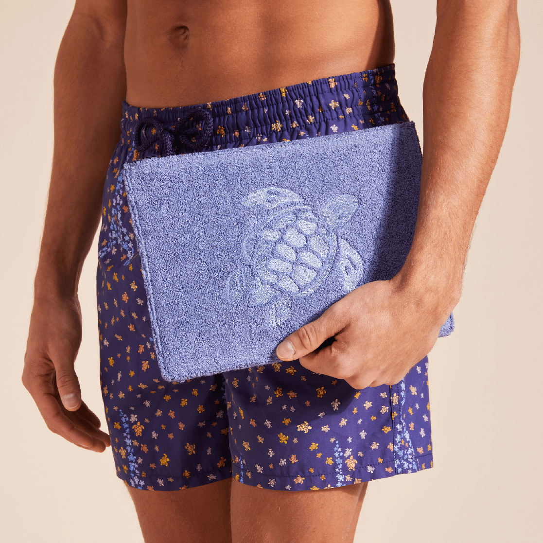 Terry Beach Pouch Navy - ONE SIZE - Pouch