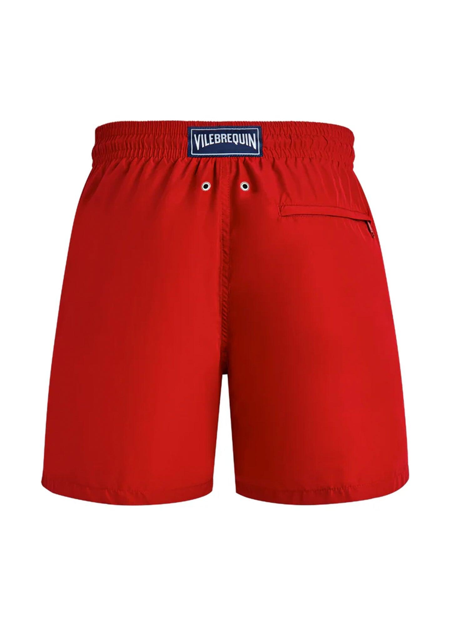 Men Ultra-Light and packable Swim Shorts Solid Rouge