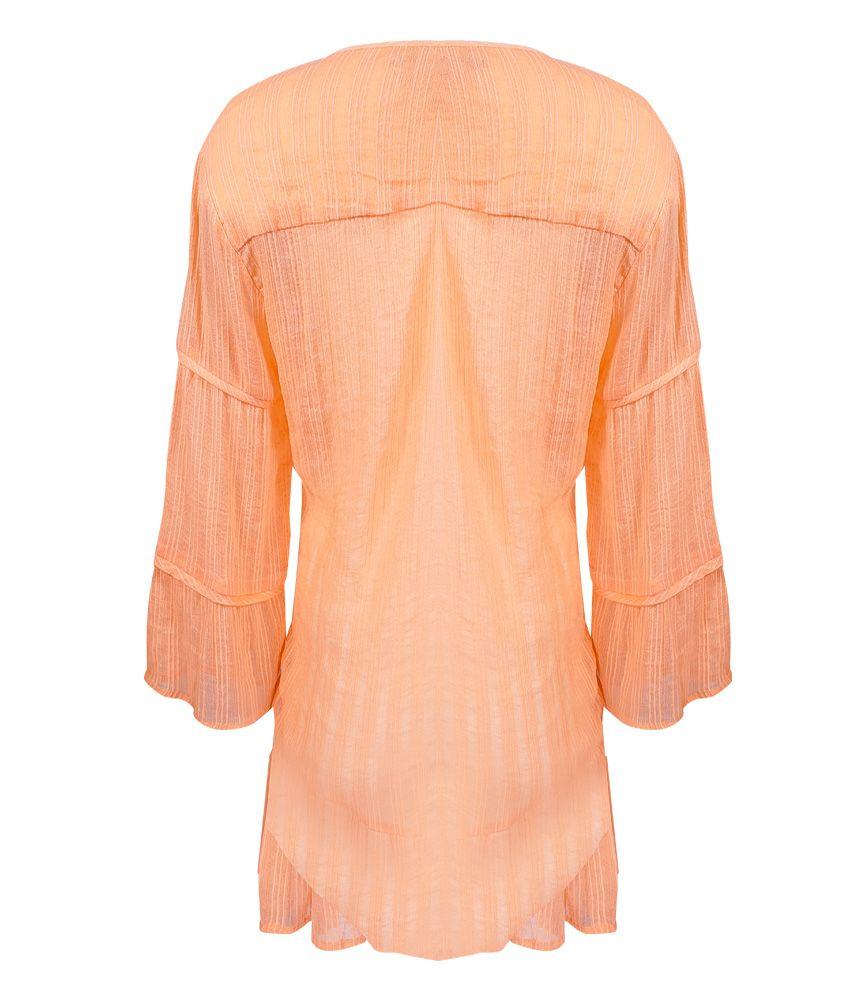 Vix Belini Ruffle Tunic Peach - M - Tunic
