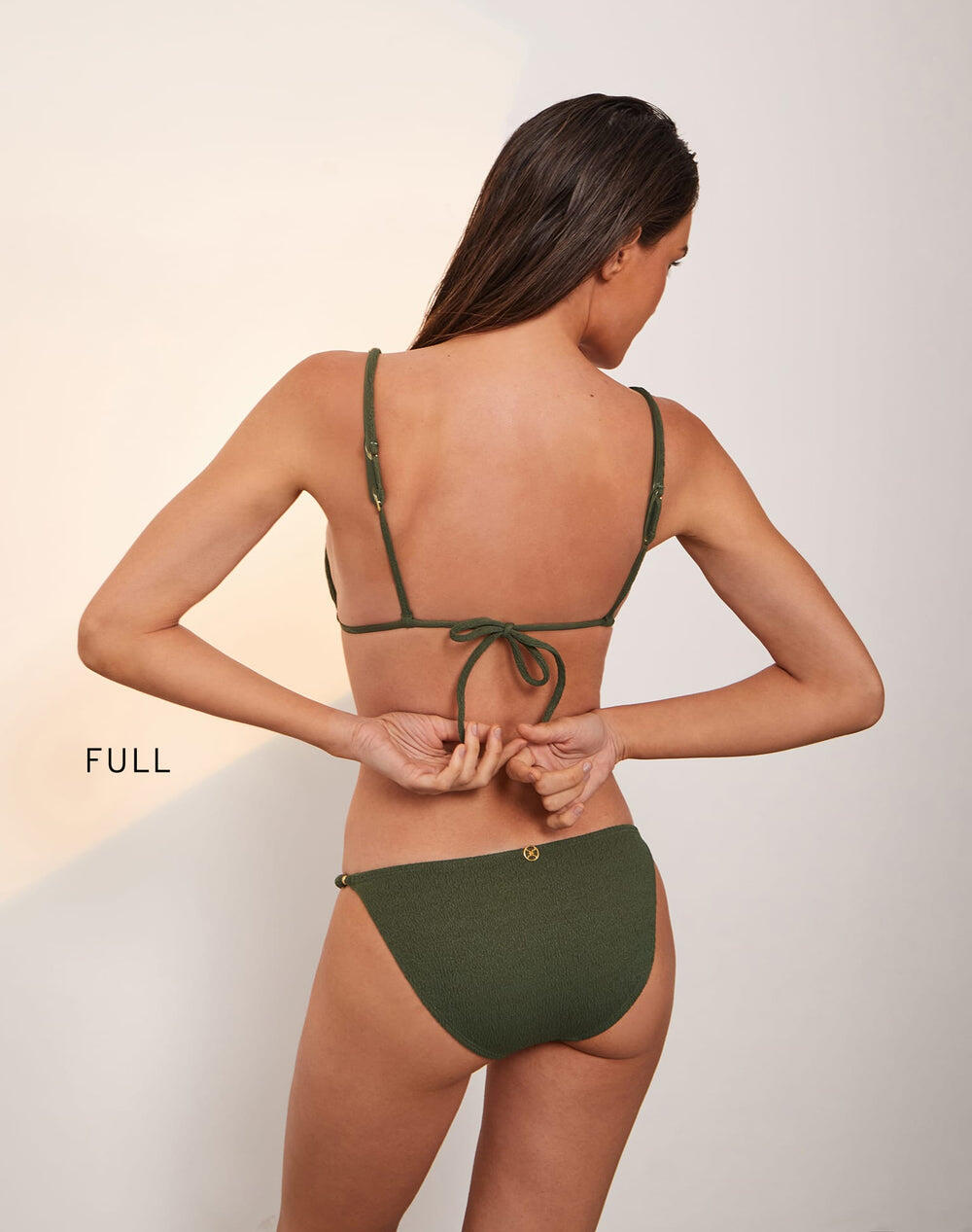 Firenze Beads Triangle Bikini Top Green - Bikini Top