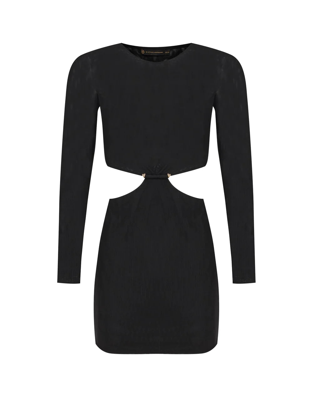 Solid Naya Detail Short Dress Black - Dress