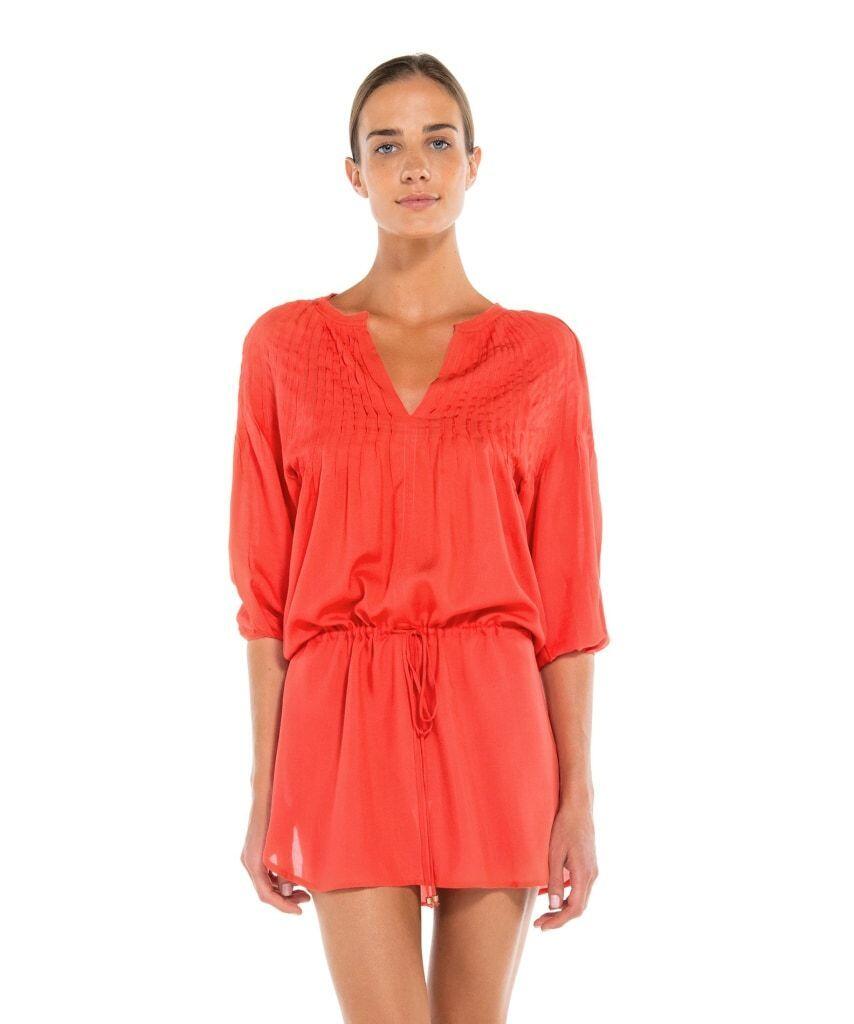 Solid Sara Caftan Coral - M - Kaftan