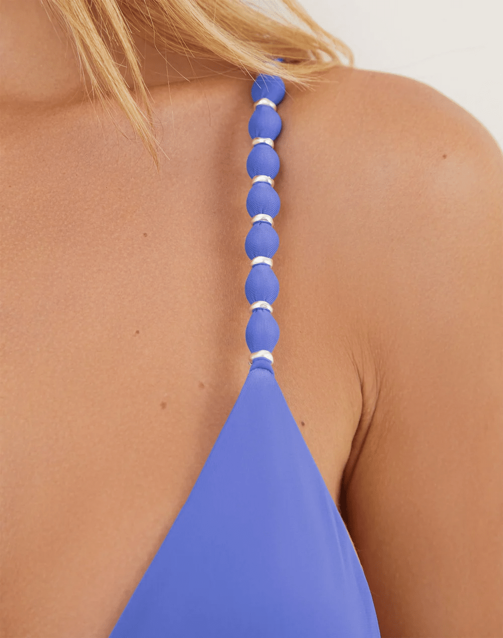 Solid Beads Parallel Tri Top Ethereal - Bikini Top
