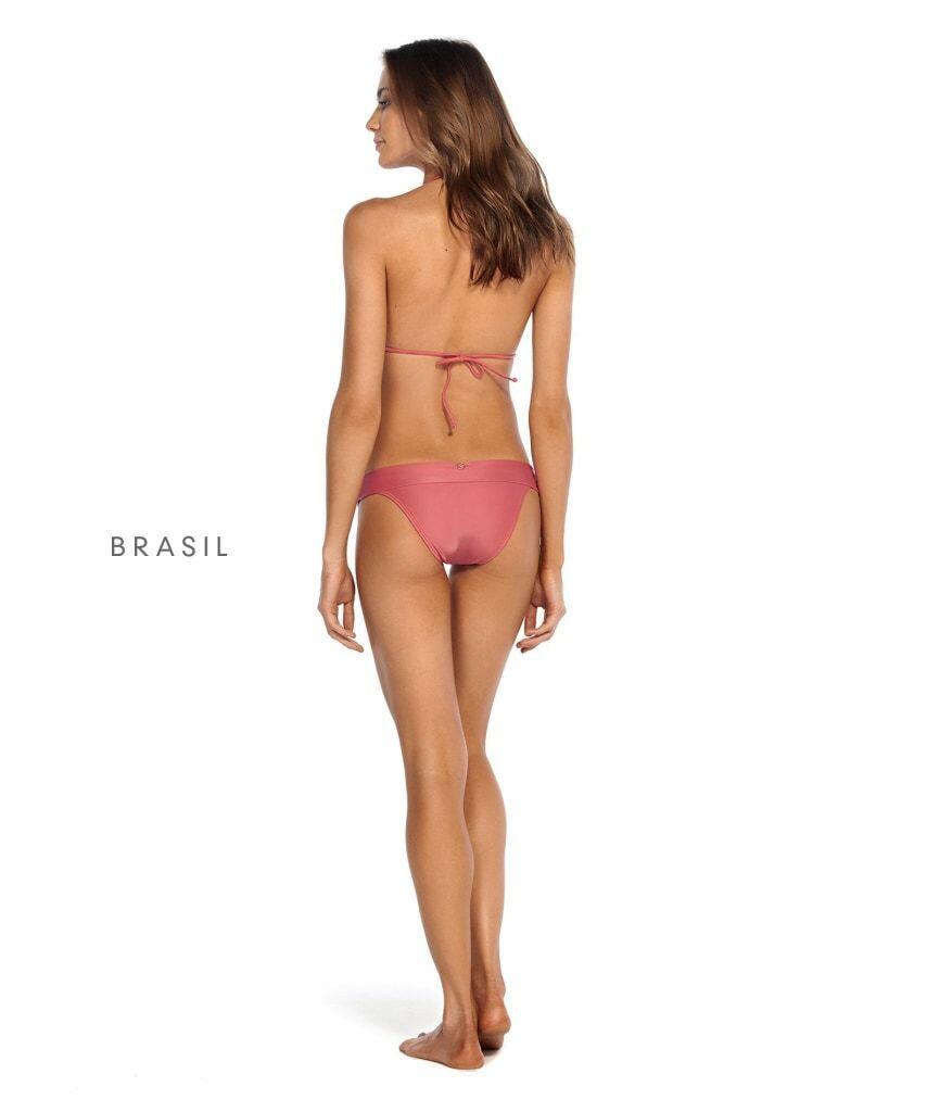 Solid Bia Tube Brazilian Cut Bikini Bottoms Pink