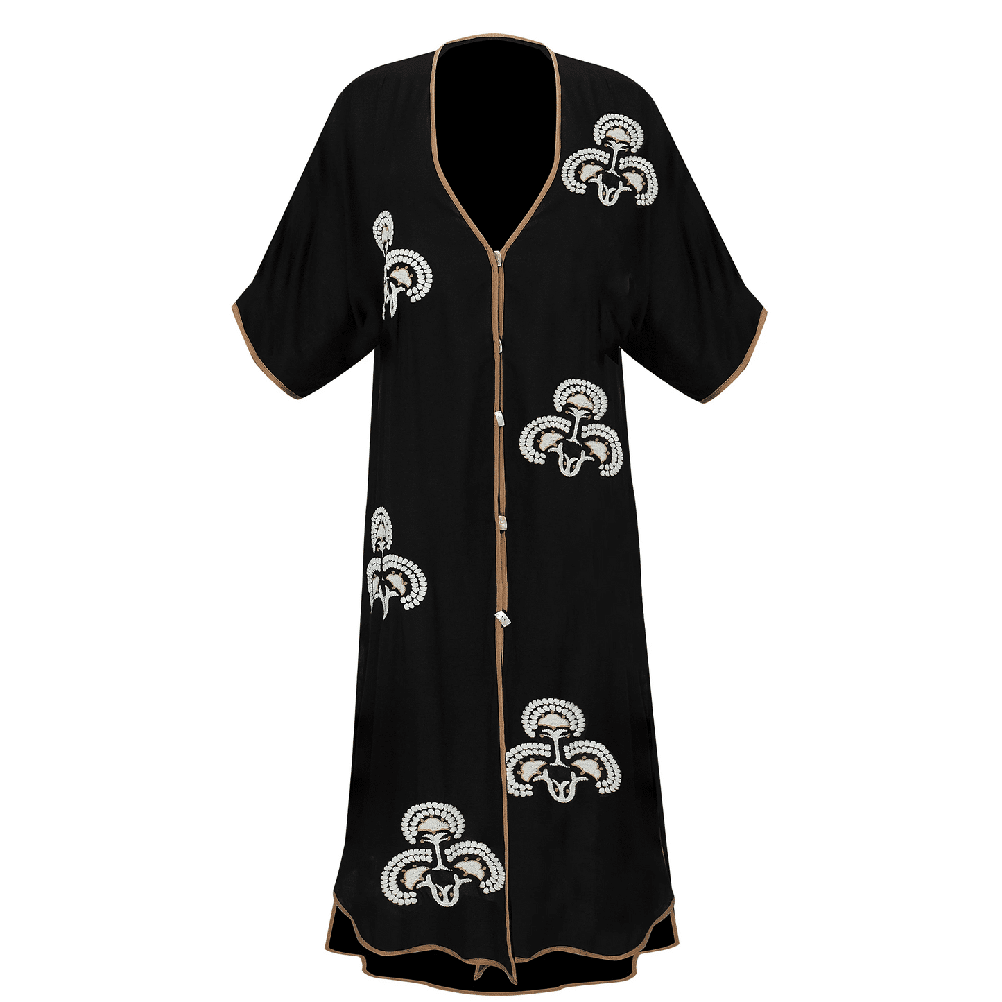 Solid Braid Caftan Black - Kaftan