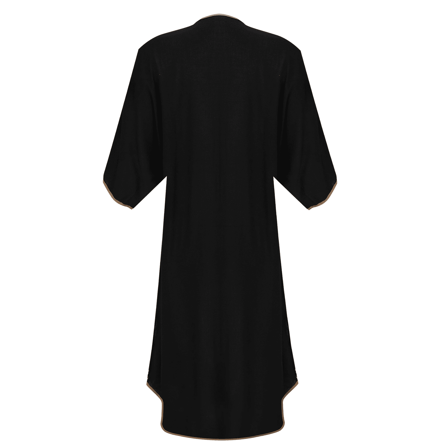 Solid Braid Caftan Black - Kaftan