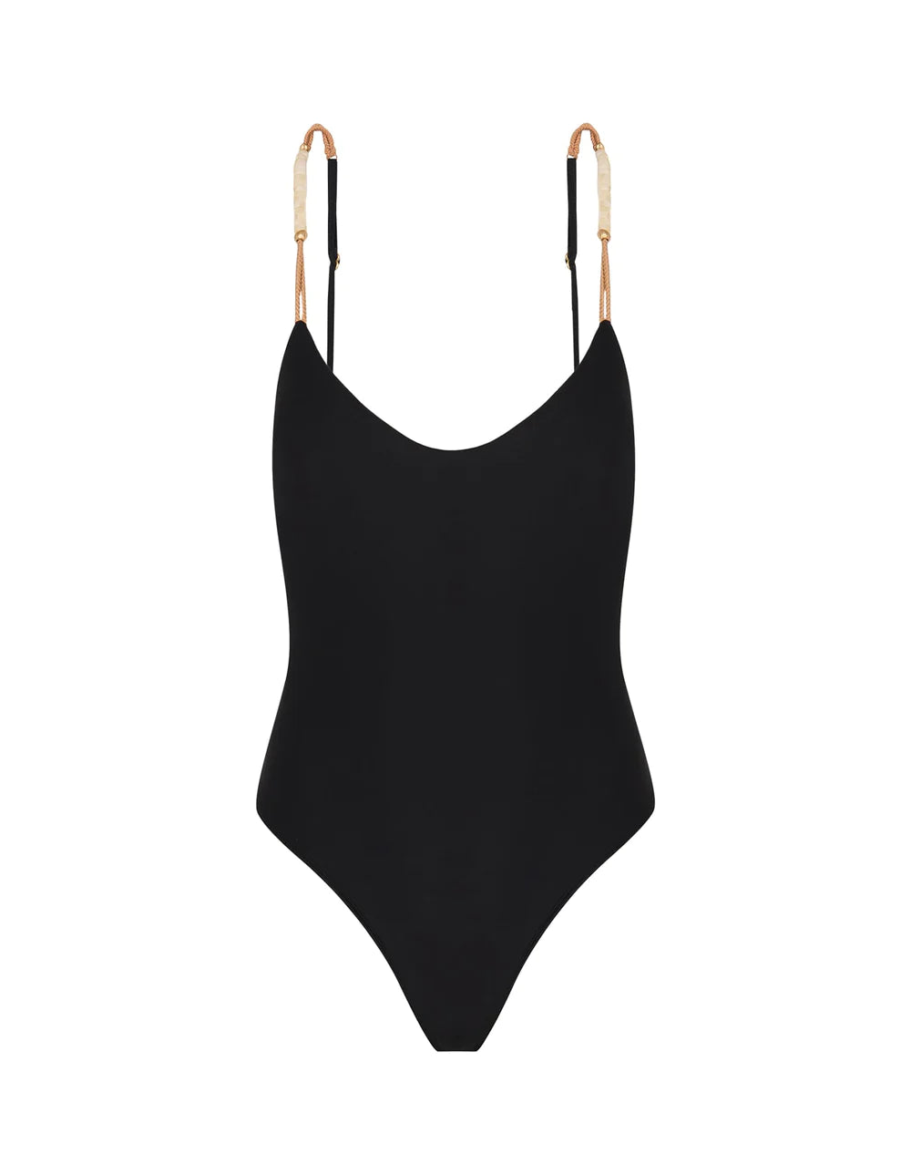 Solid Brooke One Piece Black