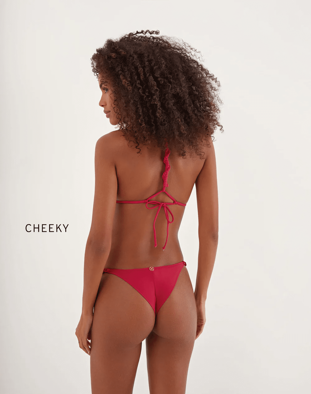 Solid Holly Detail Cheeky Bottom Summerwine - Bikini Bottom
