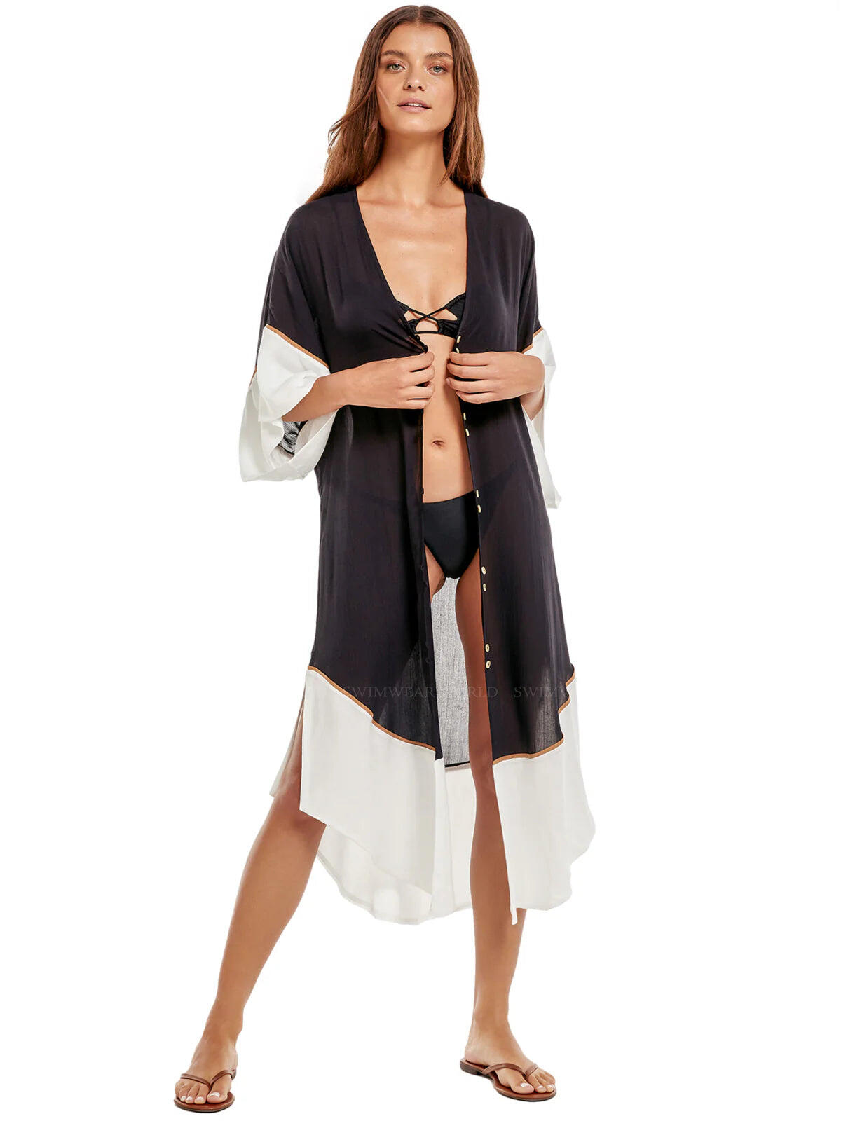 Solid Venus Kaftan Black - Kaftan