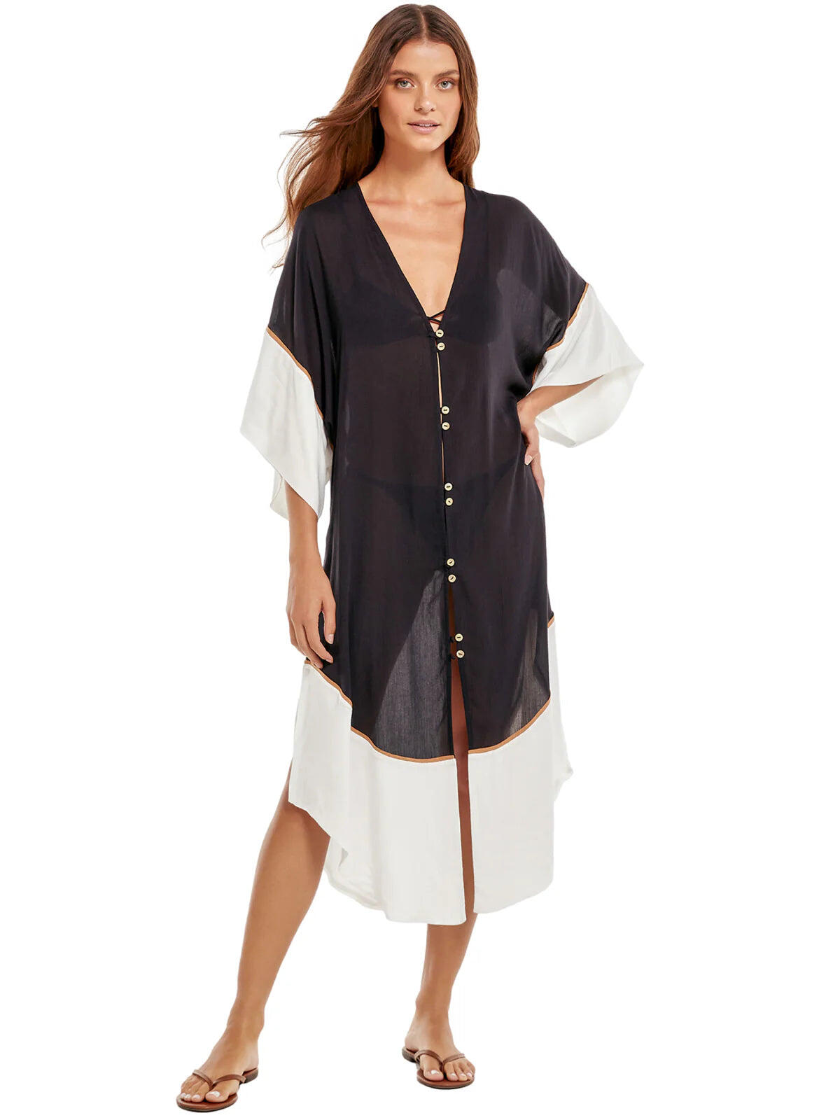 Solid Venus Kaftan Black - Kaftan