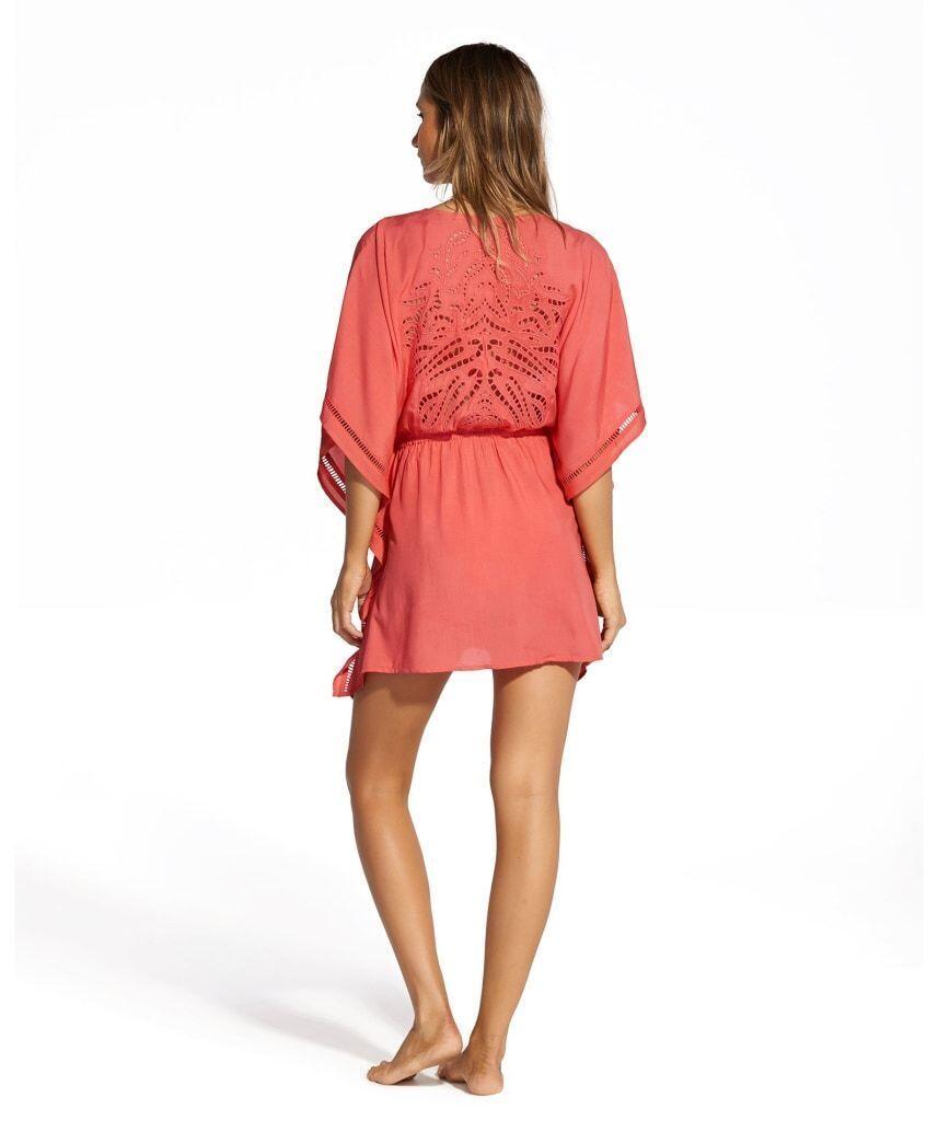 Watermelon Ebroidered Kaftan Kimomo - Cover Up