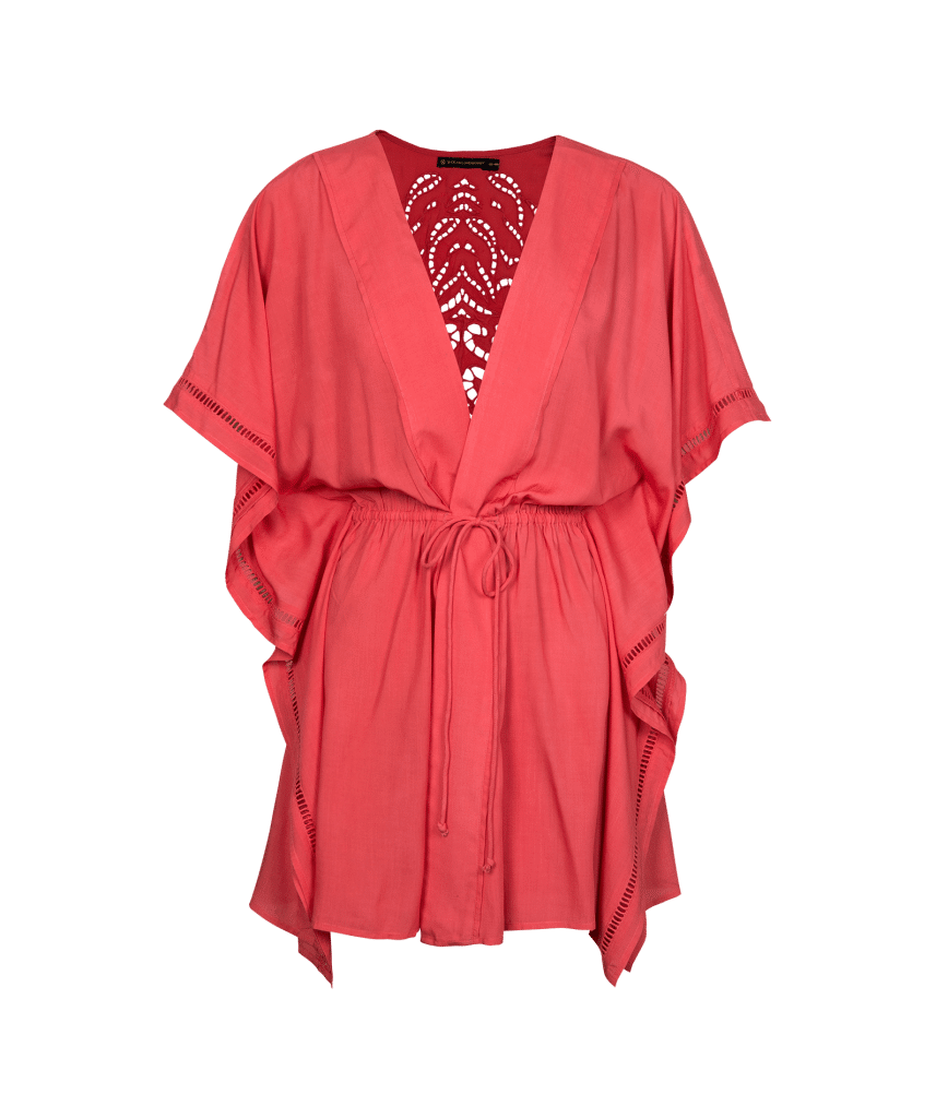 Watermelon Ebroidered Kaftan Kimomo - Cover Up