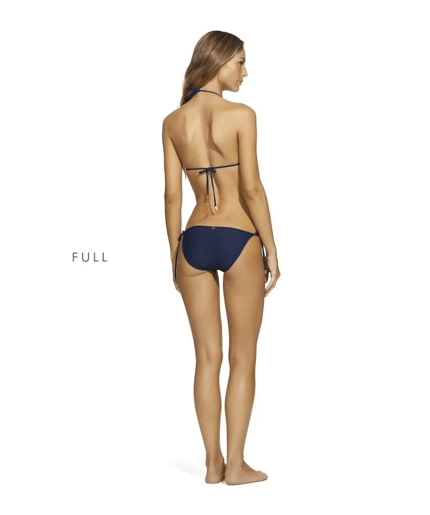 Solid Wave Tie Side Bottom Full - M - Bikini Bottom