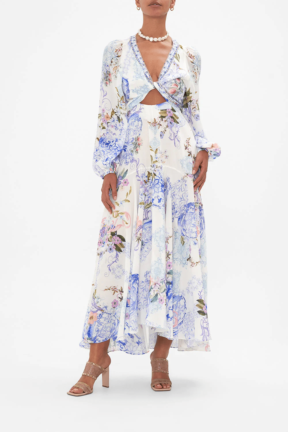 Camilla blouson sleeve sales wrap dress