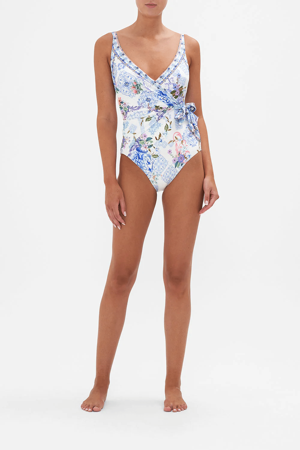 Wrap Tie One Piece Paint Me Positano - One Piece
