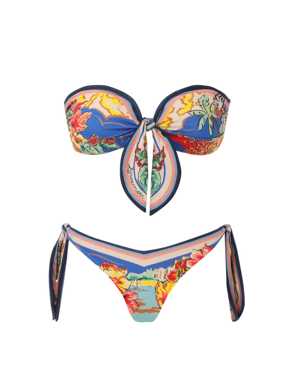 Alight Scarf Tie Bikini Nautical Map - Bikini