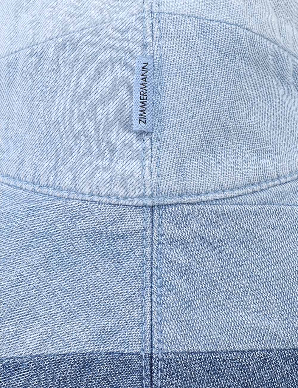 Chevron Denim Long Brim Hat - Hat