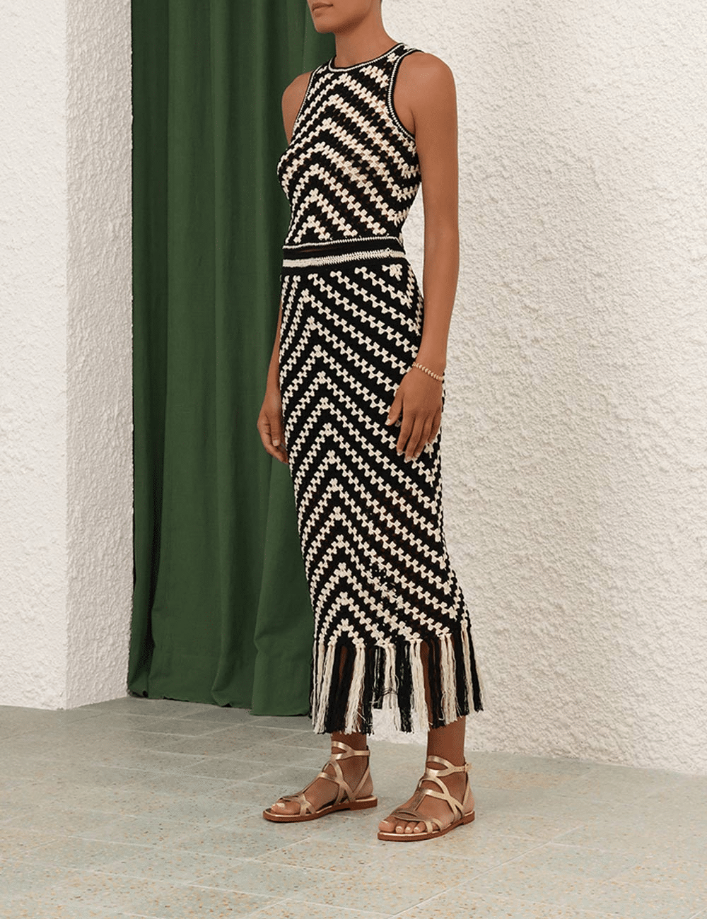 Halliday Hand Crochet Tank & Skirt Chevron