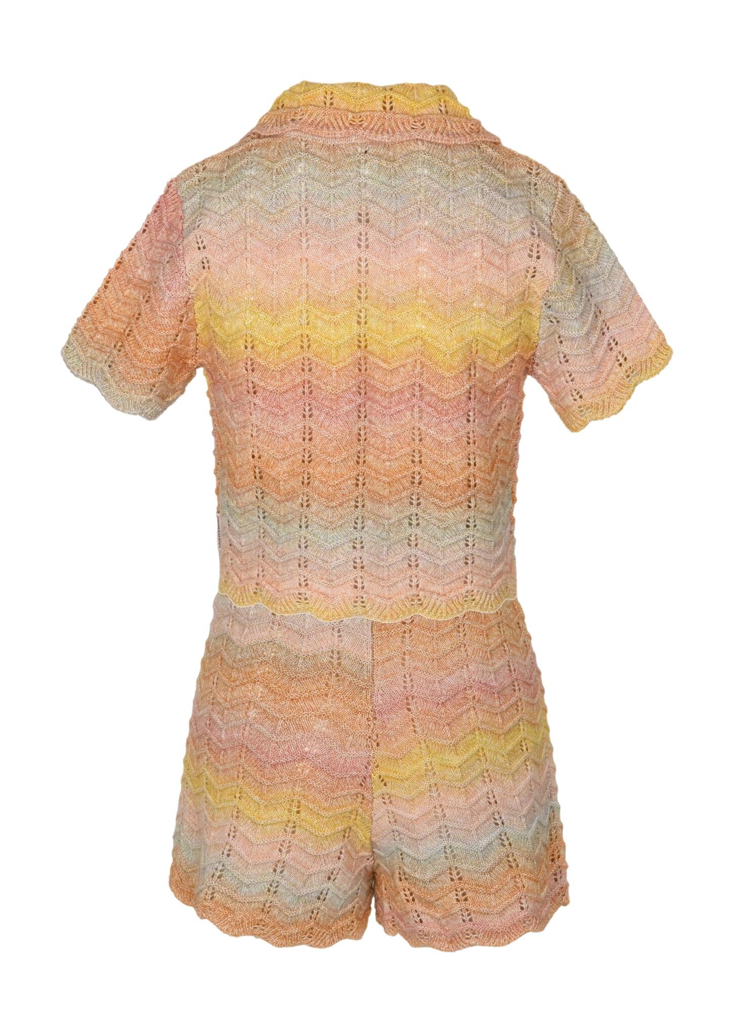 Tallow Kids Chevron Knit Top and Shorts - Set