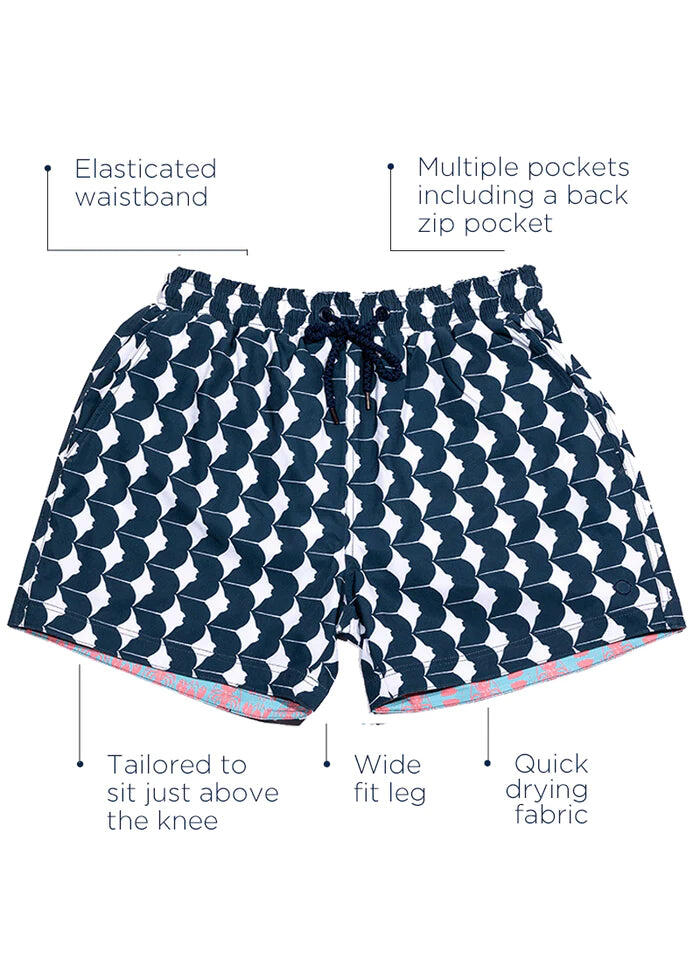 Mens Mesh Lined Swim Shorts