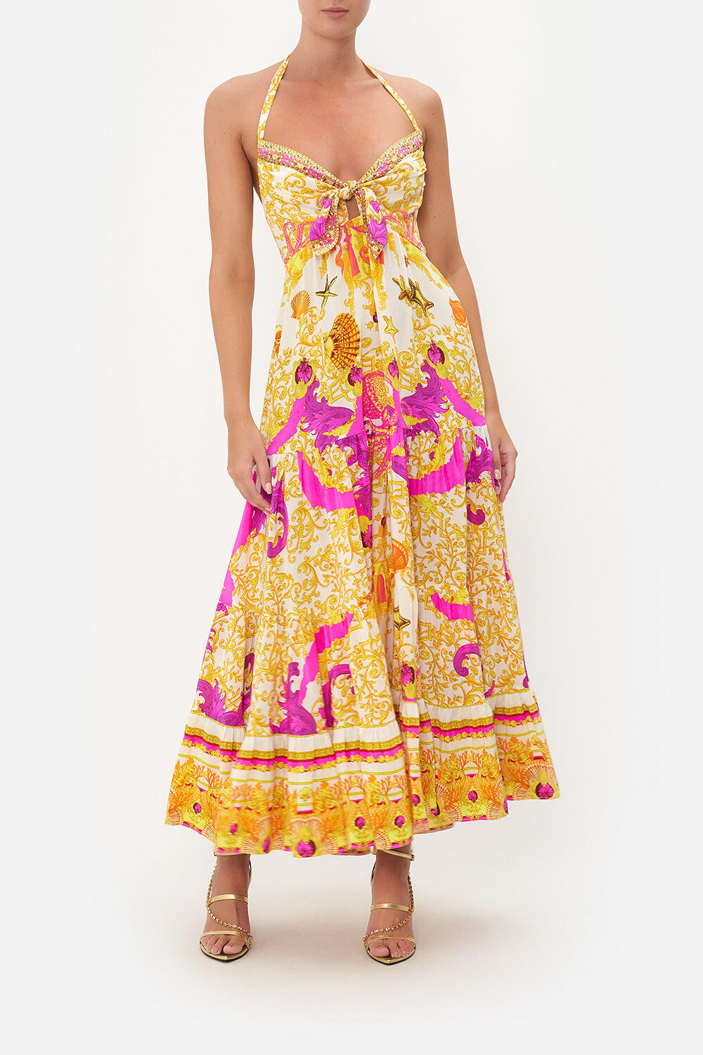 Camilla tie front maxi dress store