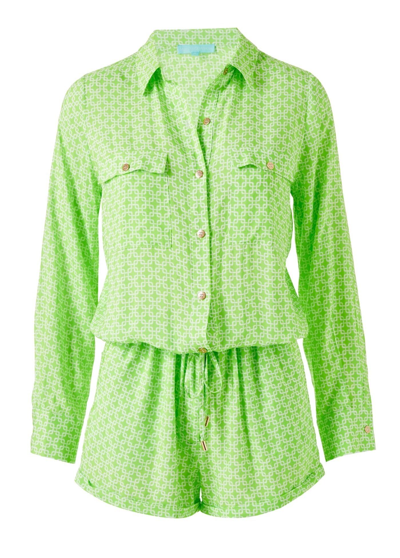 Womens Playsuit in Lime | Melissa Odabash Playsuit Lime