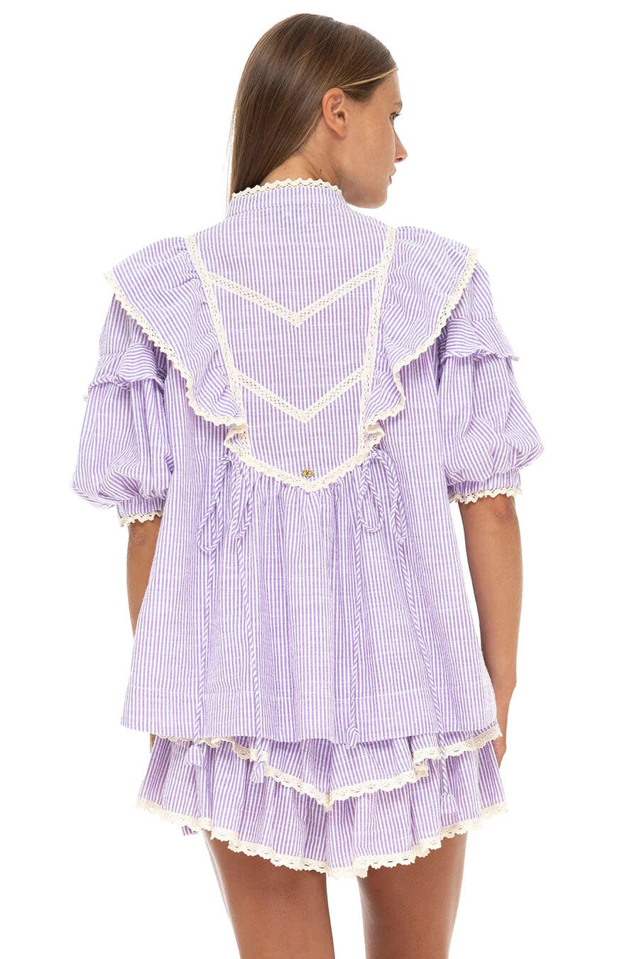 Bellatrix Blouse Seersucker Prune - Top