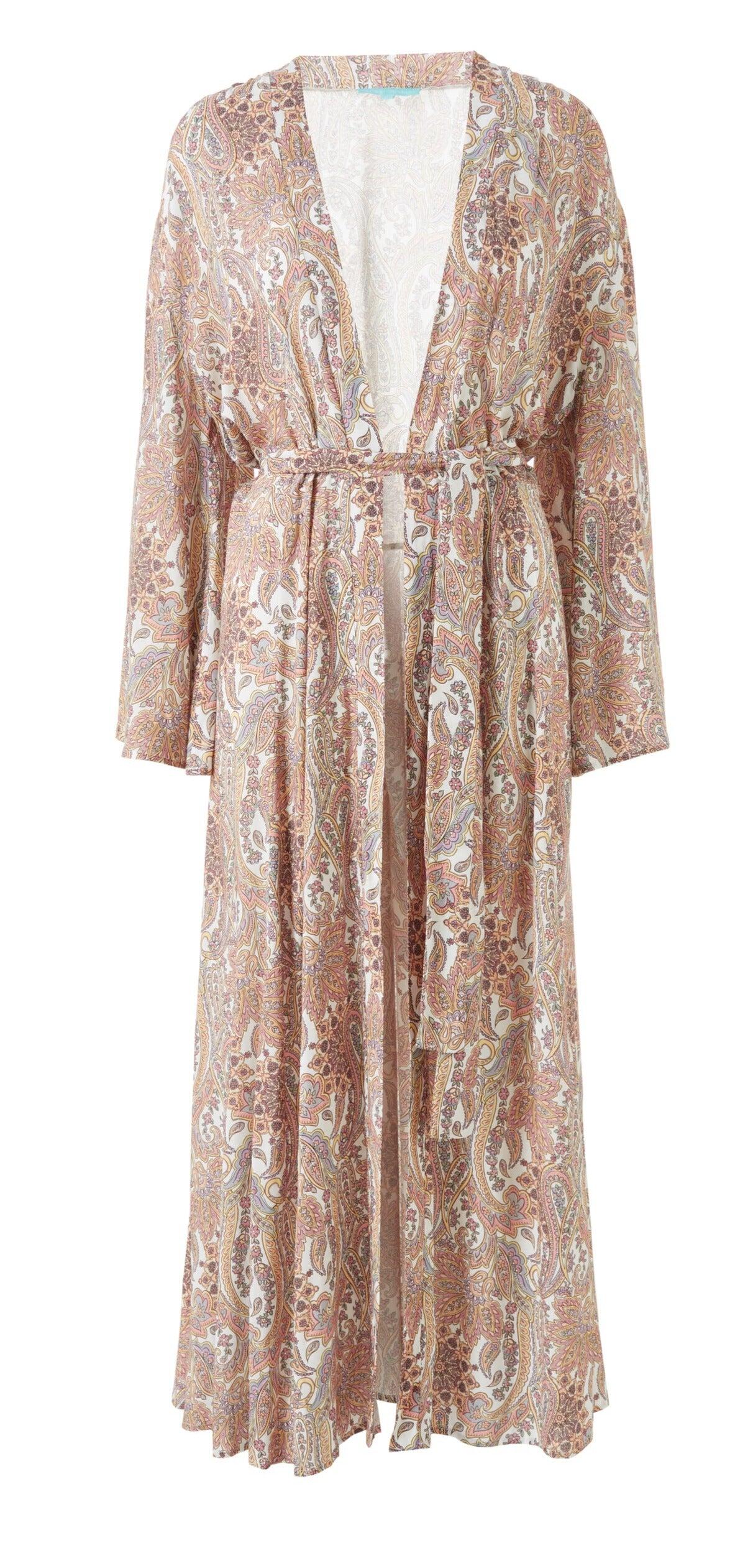 Paisley Print Maxi Beach Kaftan | Boho Kaftan