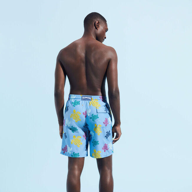 Printed Blue Board Shorts