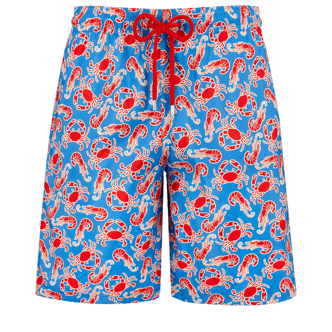 Long Swim Trunks for Men with Elastic Waistband