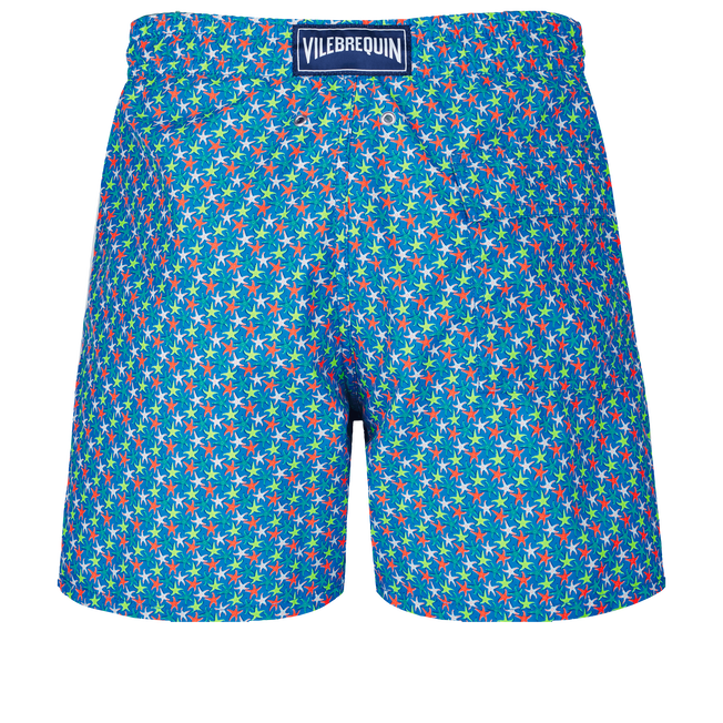 Blue Swim Shorts with Two Eyelets