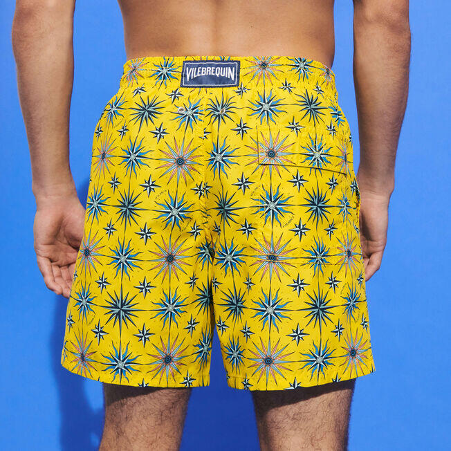 Mens Elastic Waist Swim Shorts