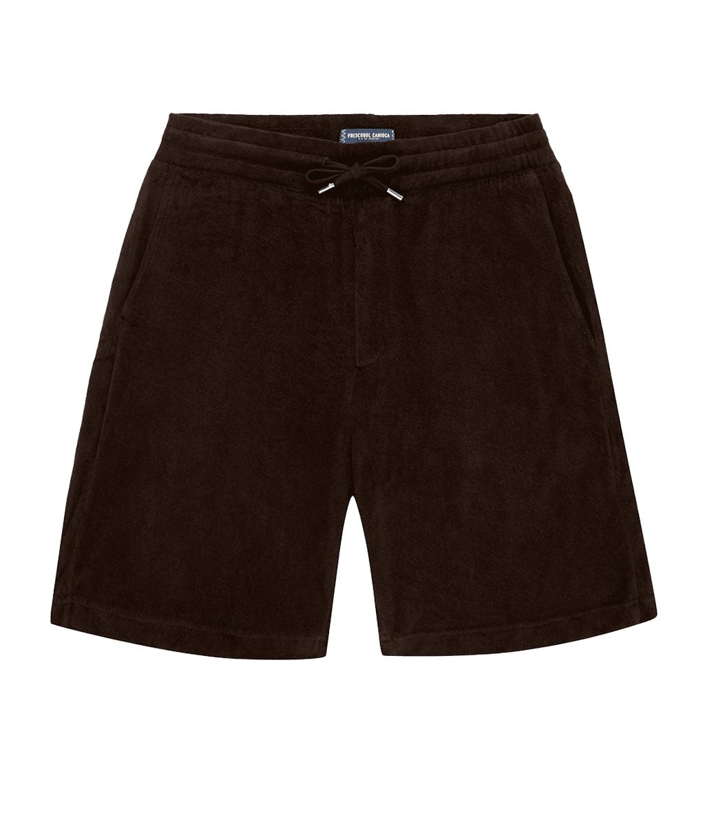 Mens Drawstring Shorts in Dark Oak