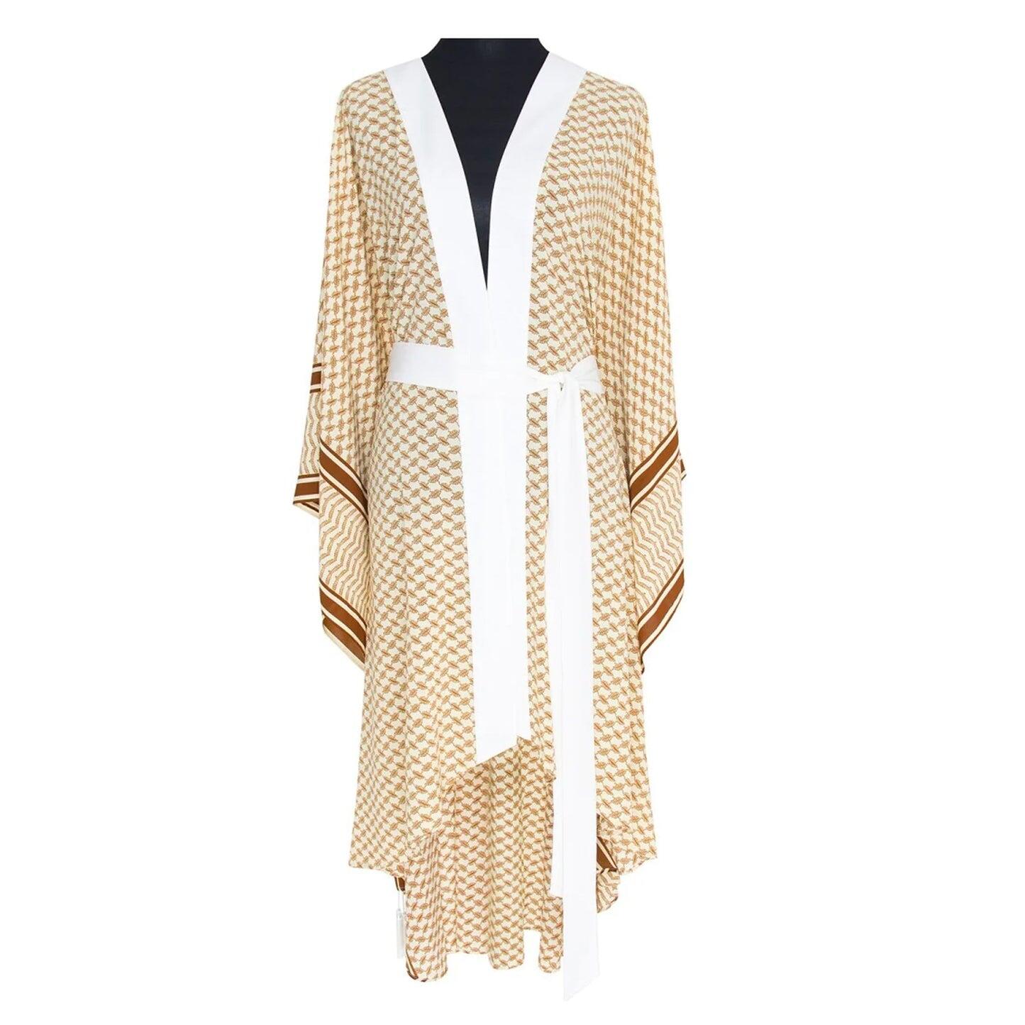 Desert Sand Long Kimono Wings Gold Sequin - Kimono