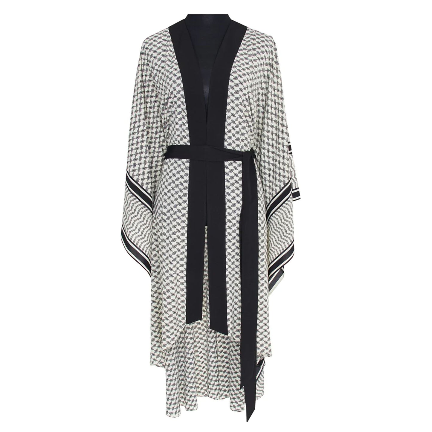Desert Tribe Long Kimono Black - Kimono