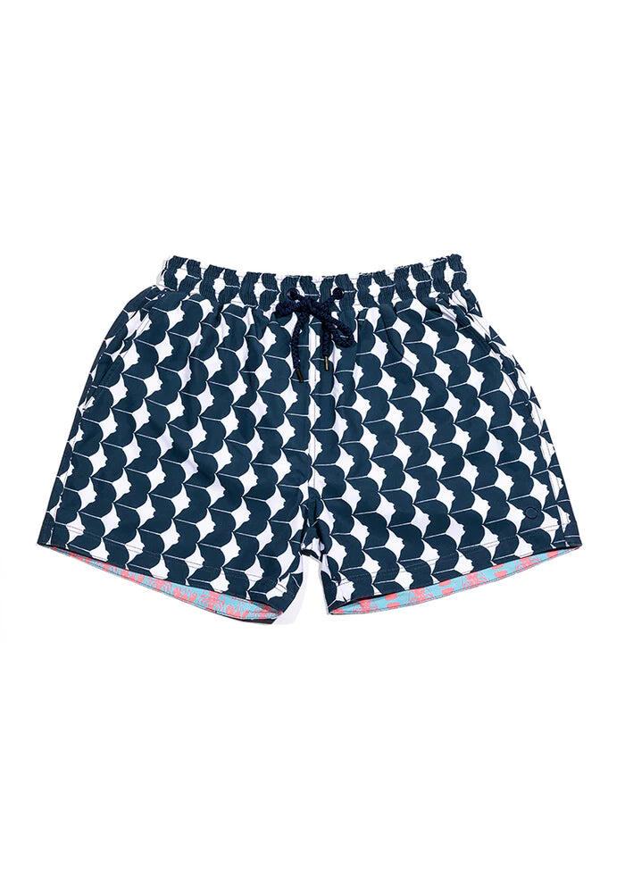 Navy Blue Mens Swim Shorts