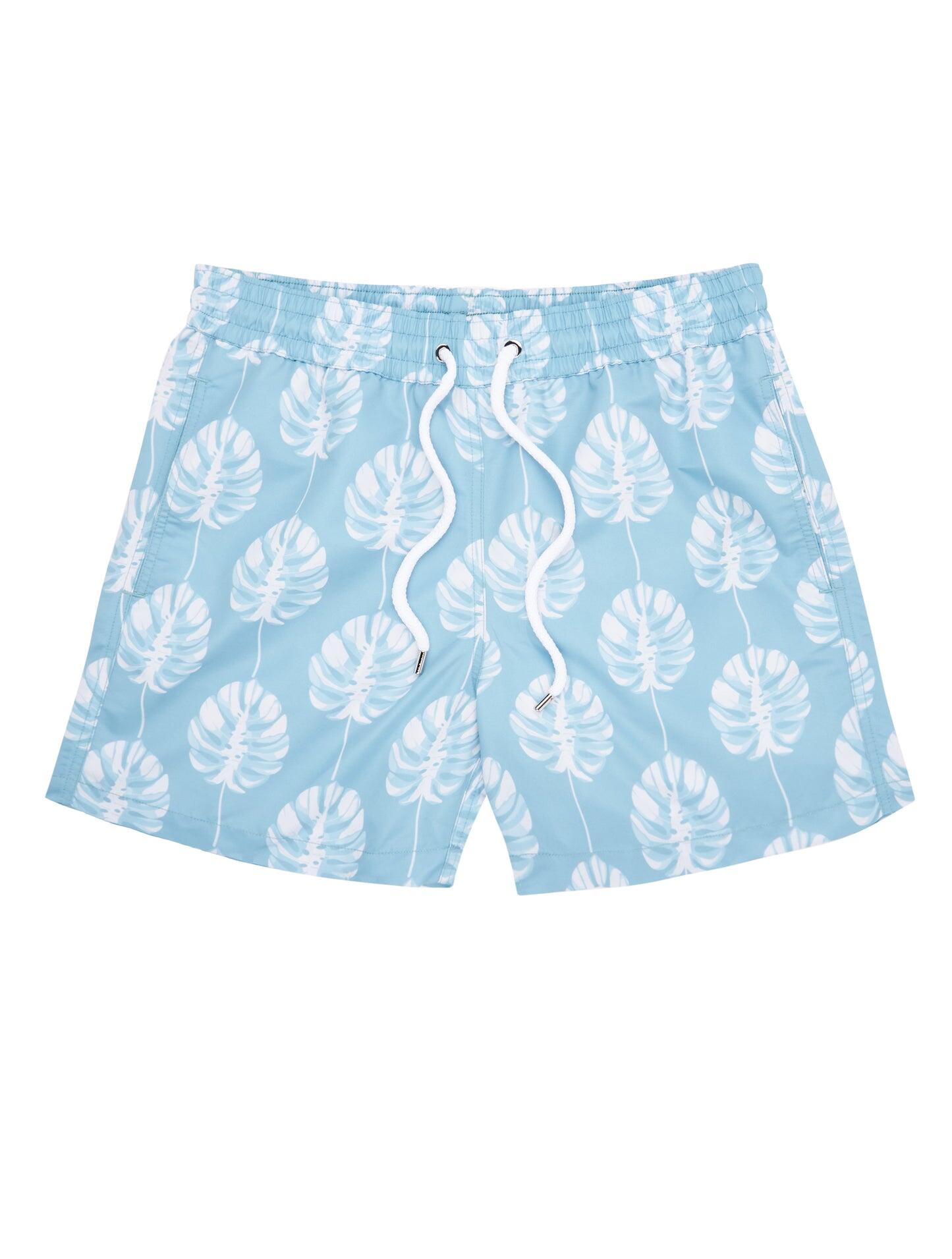 Mens Swimming Shorts in Light Blue