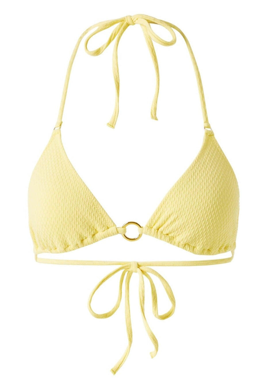 Designer Triangle Bikini Top in Yellow | Yellow Bikini Top for Women