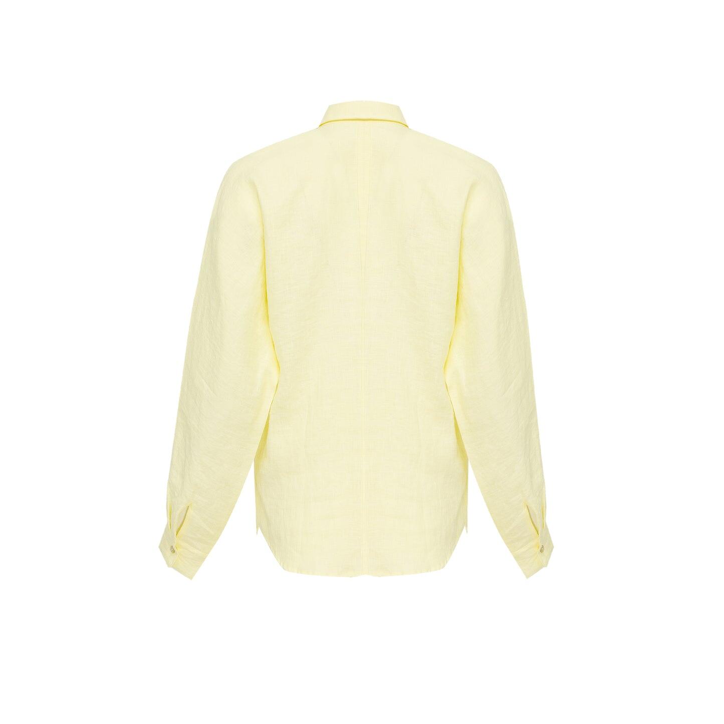 Kids Lemon Linen Shirt - Girls Top