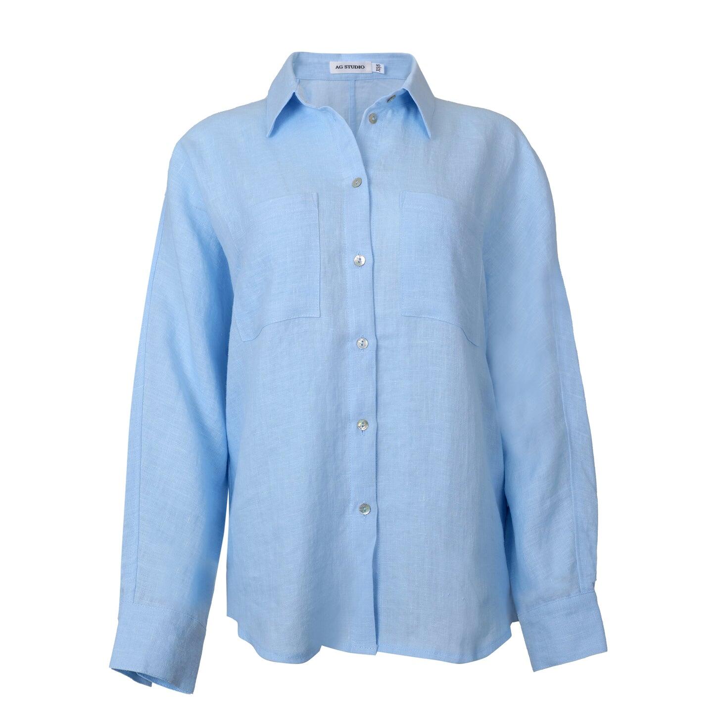 Light Blue Linen Shirt